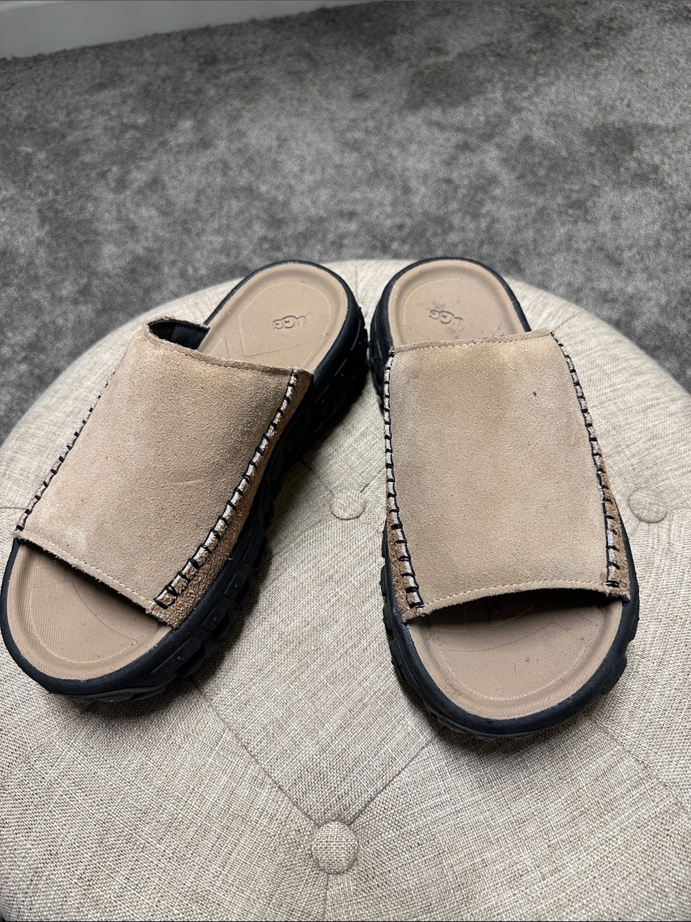 UGG Women's Tan Suede Slide Slippers